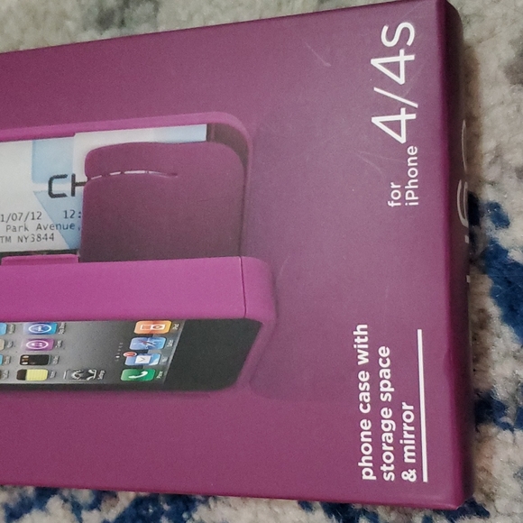 Eyn iPhone 4 4S Phone Case Wallet Wristlet With Storage Space & Mirror - Purple - Picture 3 of 8